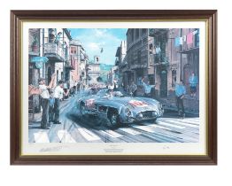 'Sicilian Magic', a limited edition print after Nicholas Watts signed by Stirling Moss,