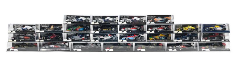 Twenty-seven boxed 1:43 scale die-cast F1 models by Minichamps, (27)