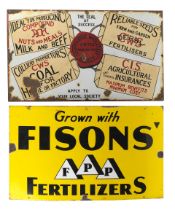 Two Agricultural enamel signs, ((2))