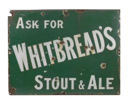 An Ask For Whitbread's Stout & Ale enamel sign