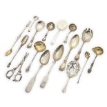 GROUP OF ASSORTED STERLING SILVER AND COIN SILVER SERVING PIECES
