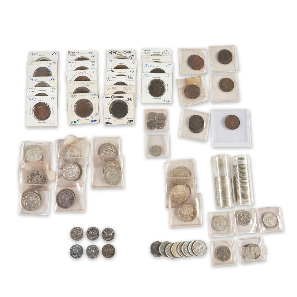 Canada Collection of 149 Circulated Silver and Copper Coins.