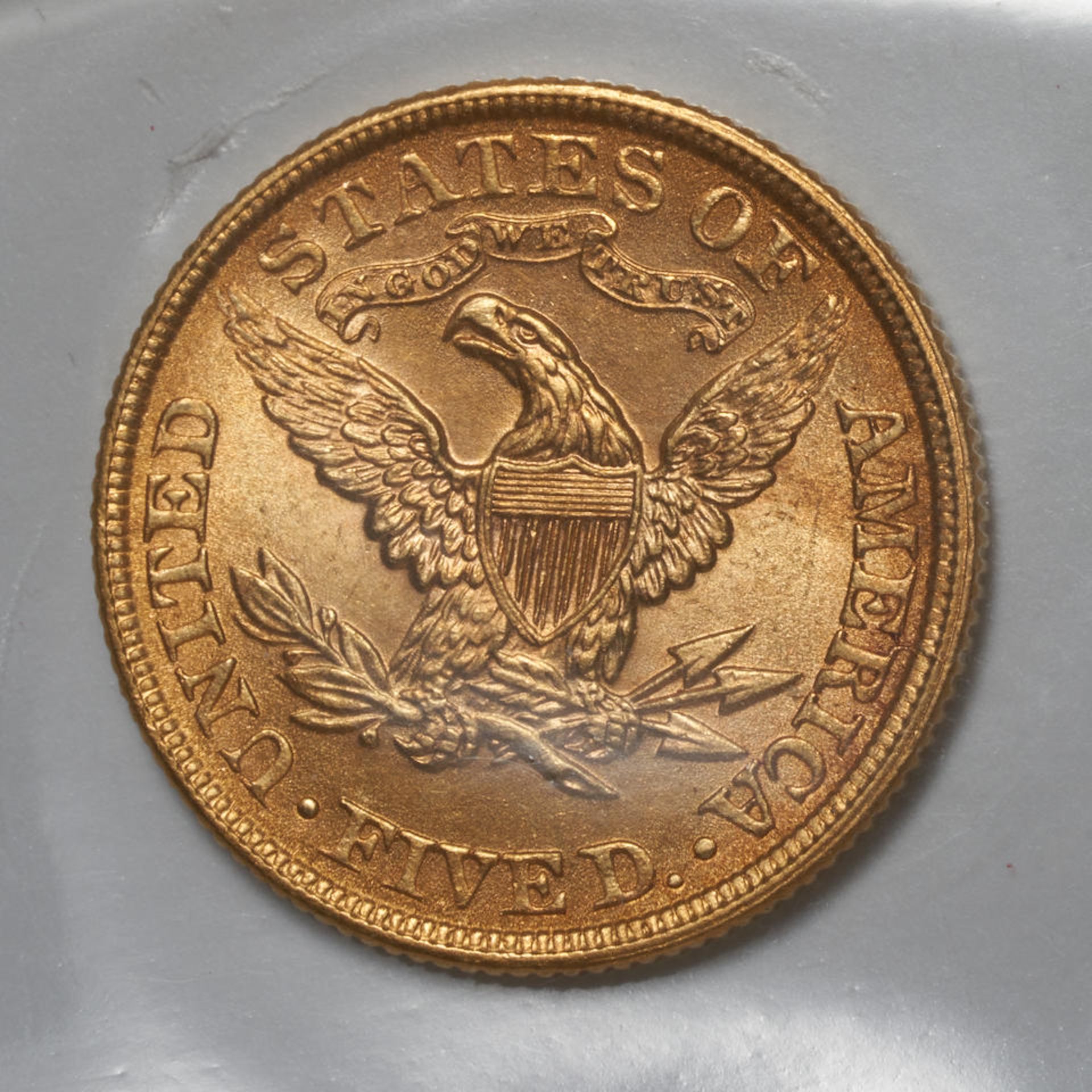 United States 1899 Liberty $2.50 Quarter Eagle Gold Coin. - Bild 2 aus 4