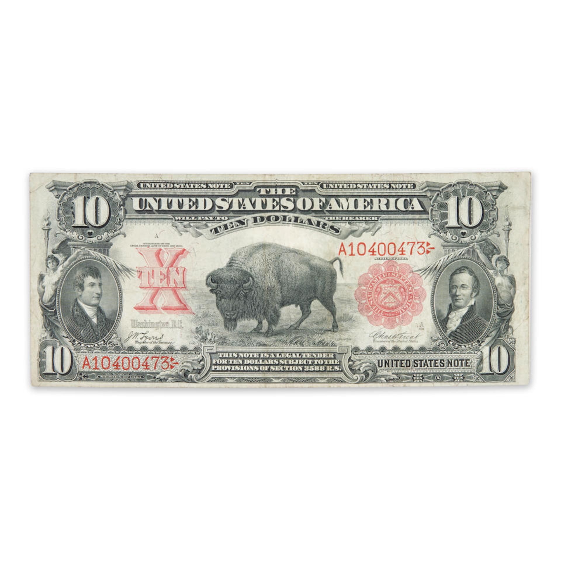 United States $10 Legal Tender Note.