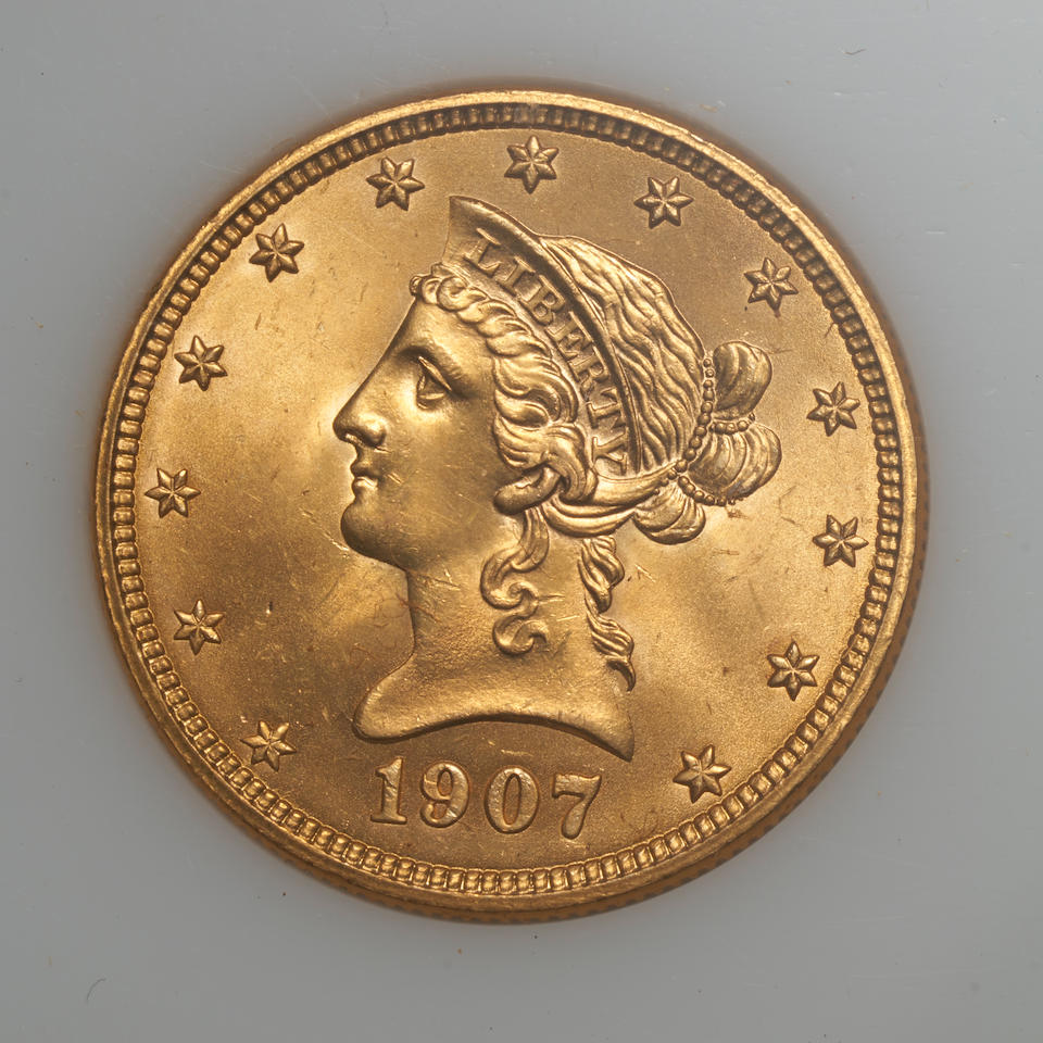 United States 1907 Liberty $10 Eagle Gold Coin. - Image 3 of 3