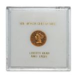 United States Proof 1876 Liberty $5 Half Eagle Gold Coin.