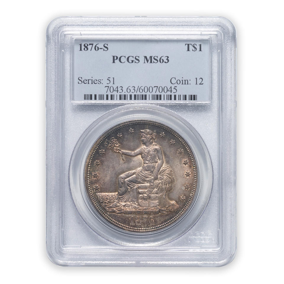 United States 1876-S Trade Dollar.