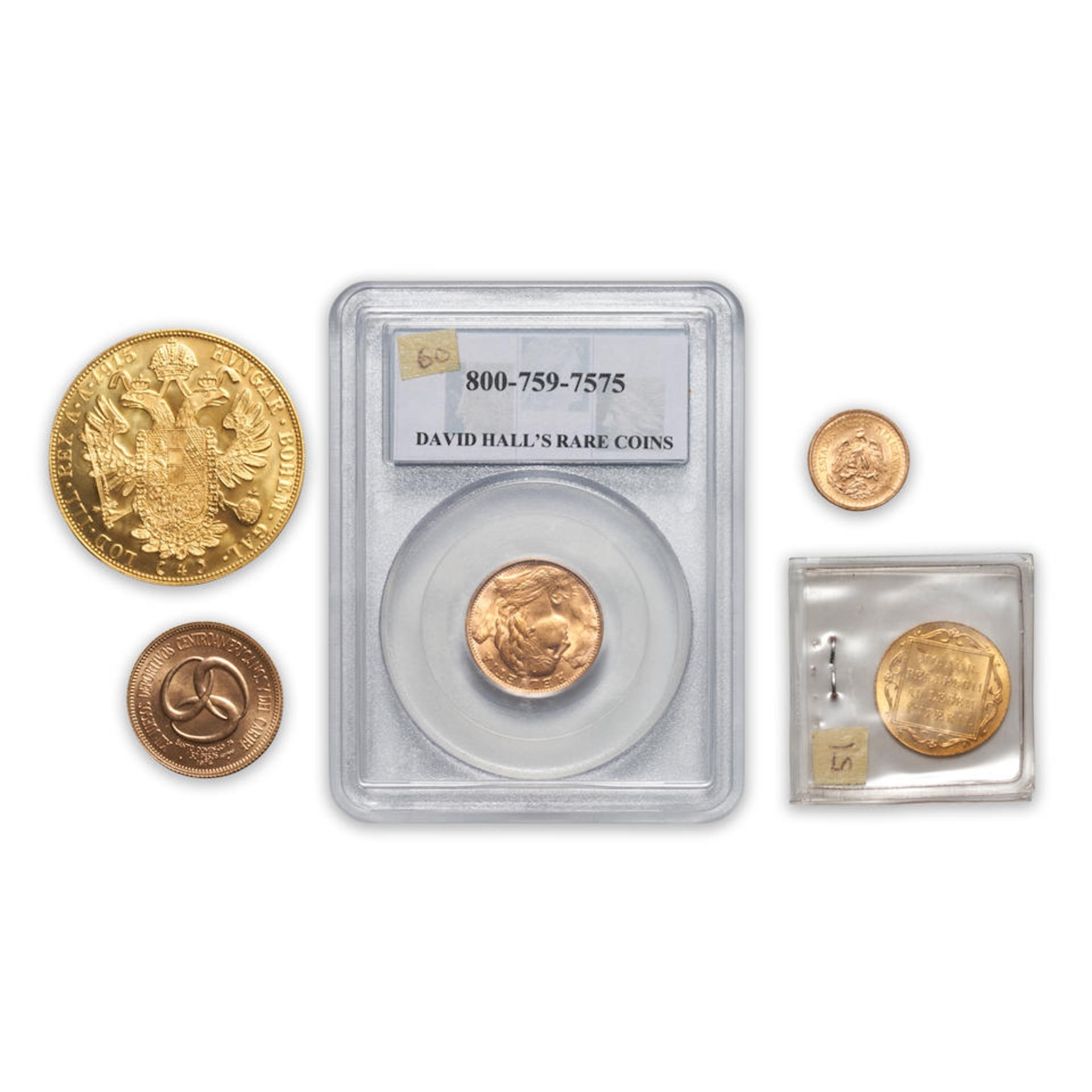 Five World Gold Coins. - Image 2 of 2