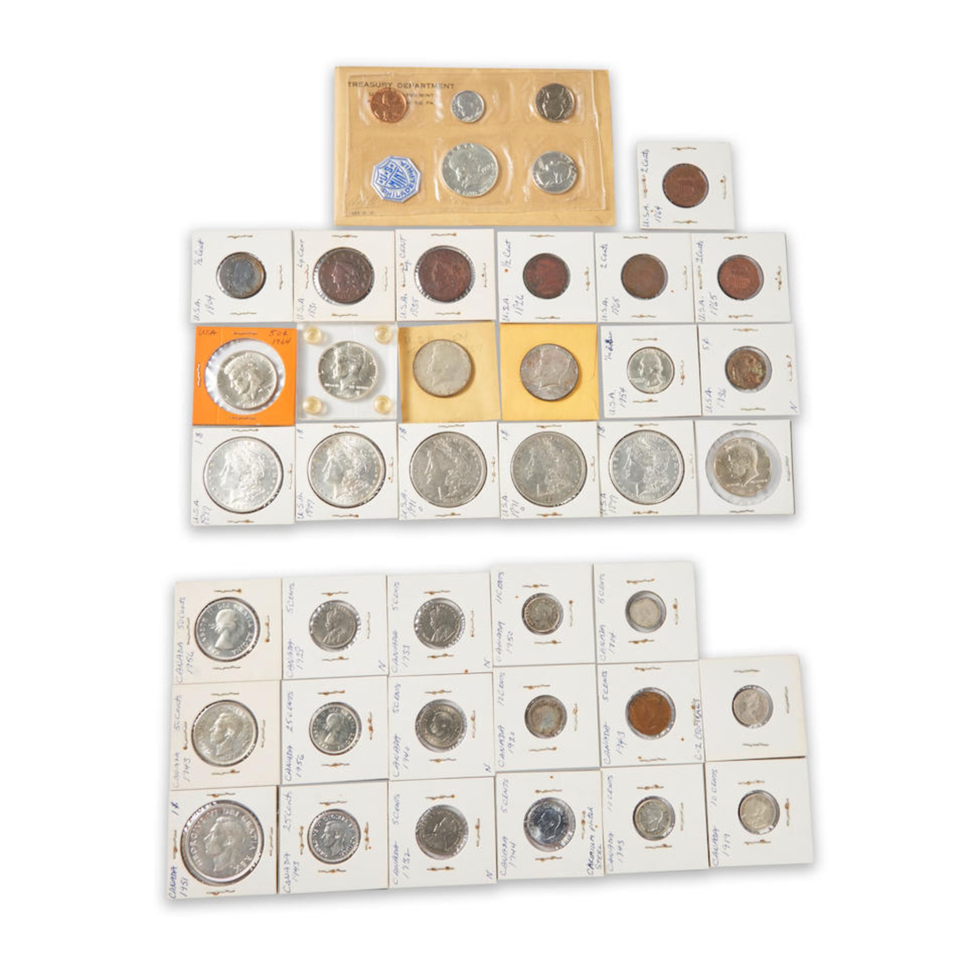 Collection of United States and Canadian Coins.