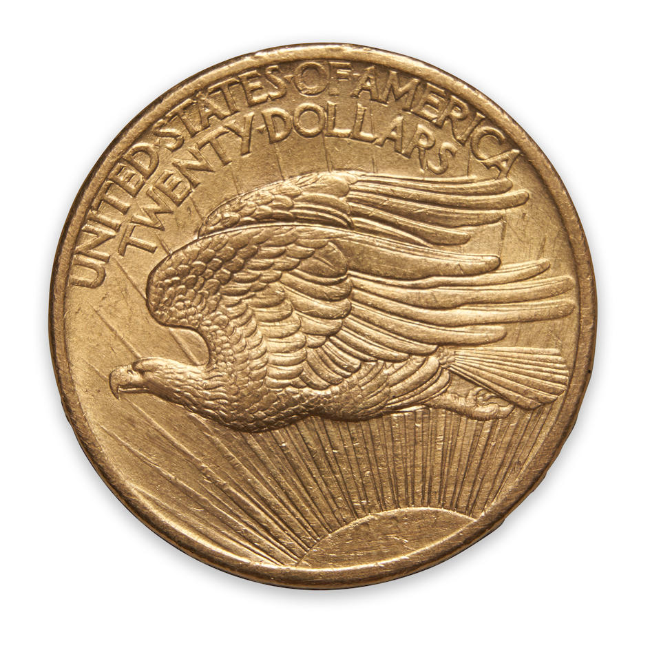 United States 1908 No Motto St. Gaudens $20 Double Eagle Gold Coin. - Image 2 of 2