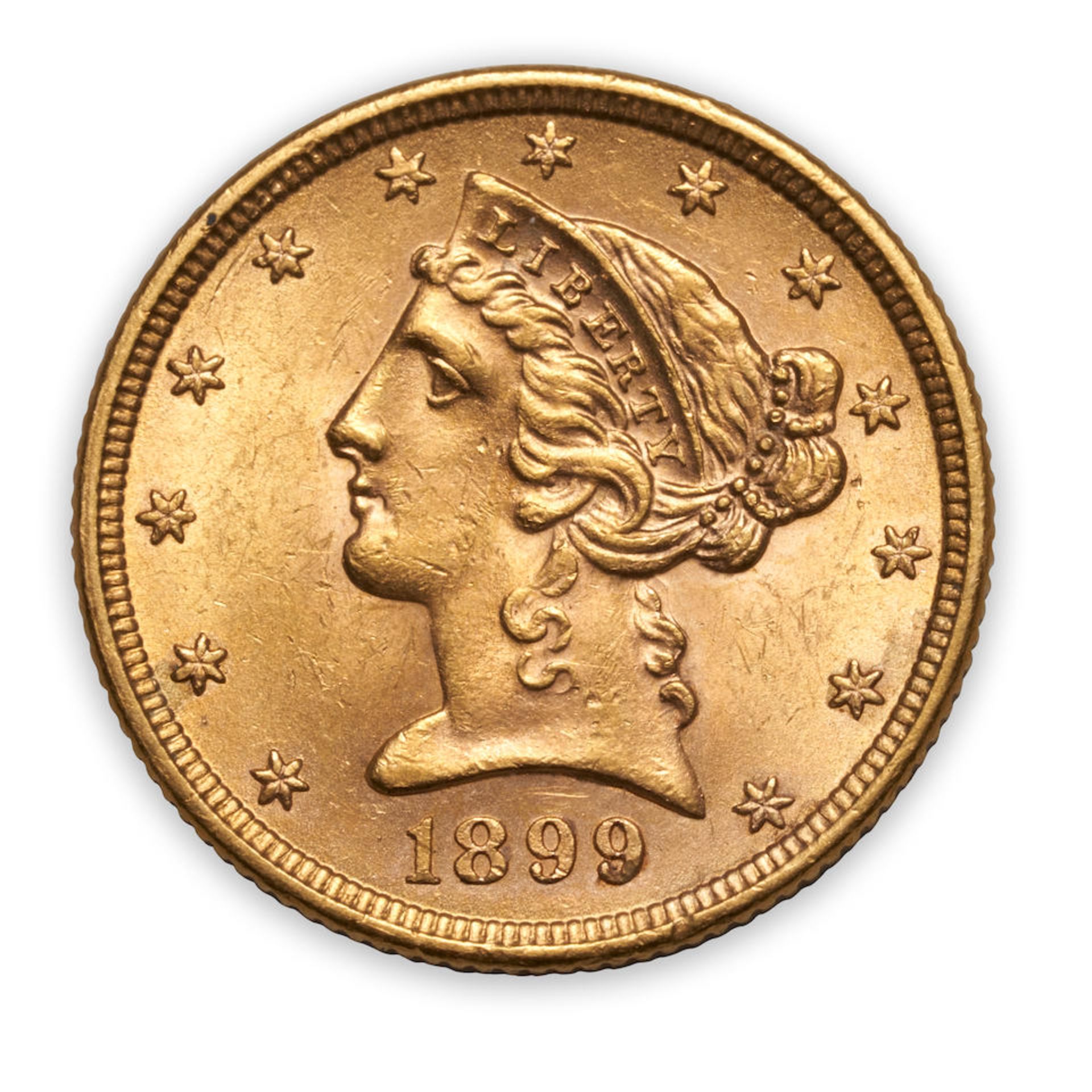 United States Three Liberty Head $5 Half Eagle Gold Coins. - Bild 4 aus 6