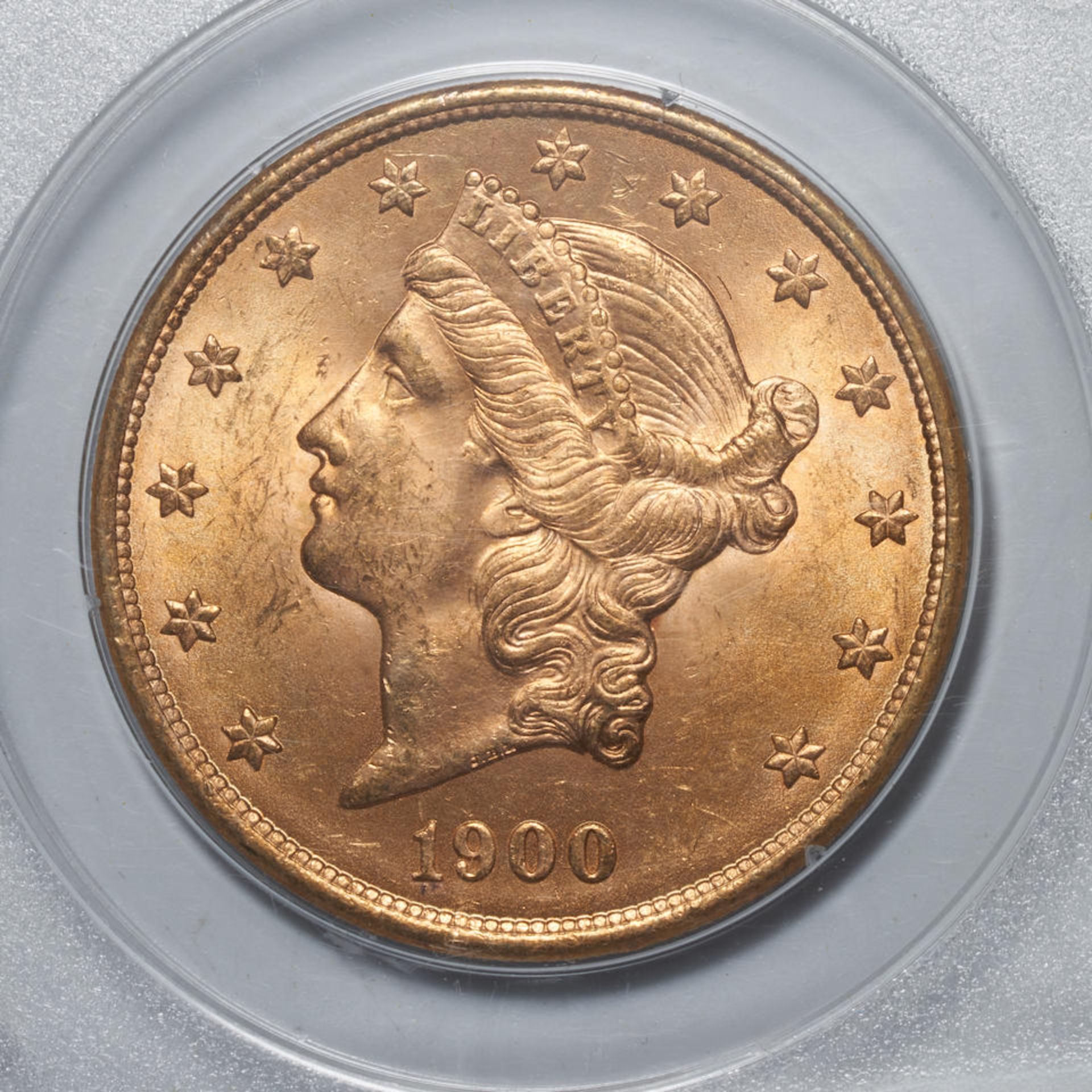 United States 1900 Liberty $20 Double Eagle Gold Coin. - Bild 3 aus 3