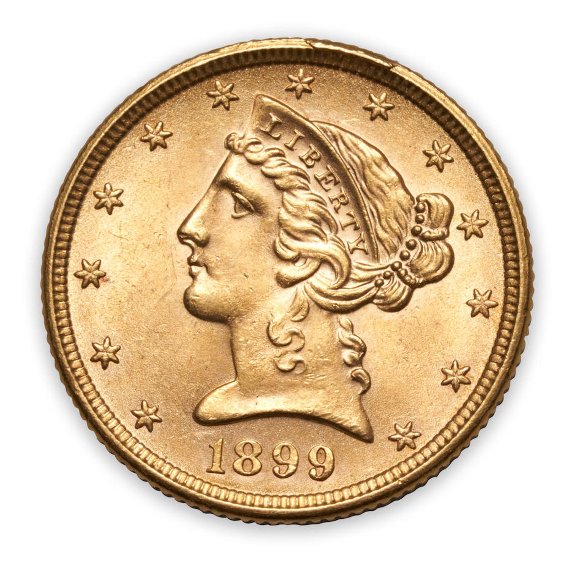United States Three Liberty Head $5 Half Eagle Gold Coins. - Bild 2 aus 6
