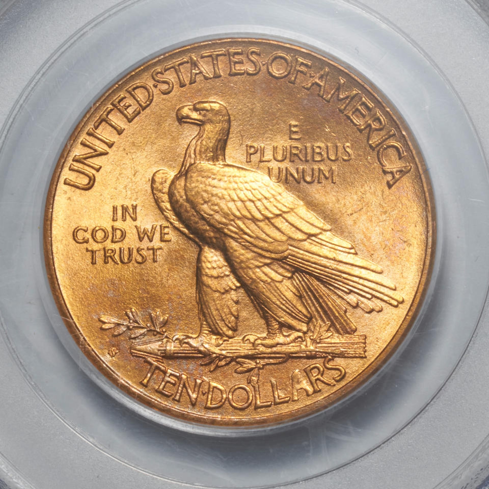 United States 1911-S Indian Head $10 Eagle Gold Coin. - Bild 2 aus 3