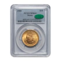 United States 1908 No Motto Indian Head $10 Eagle Gold Coin.