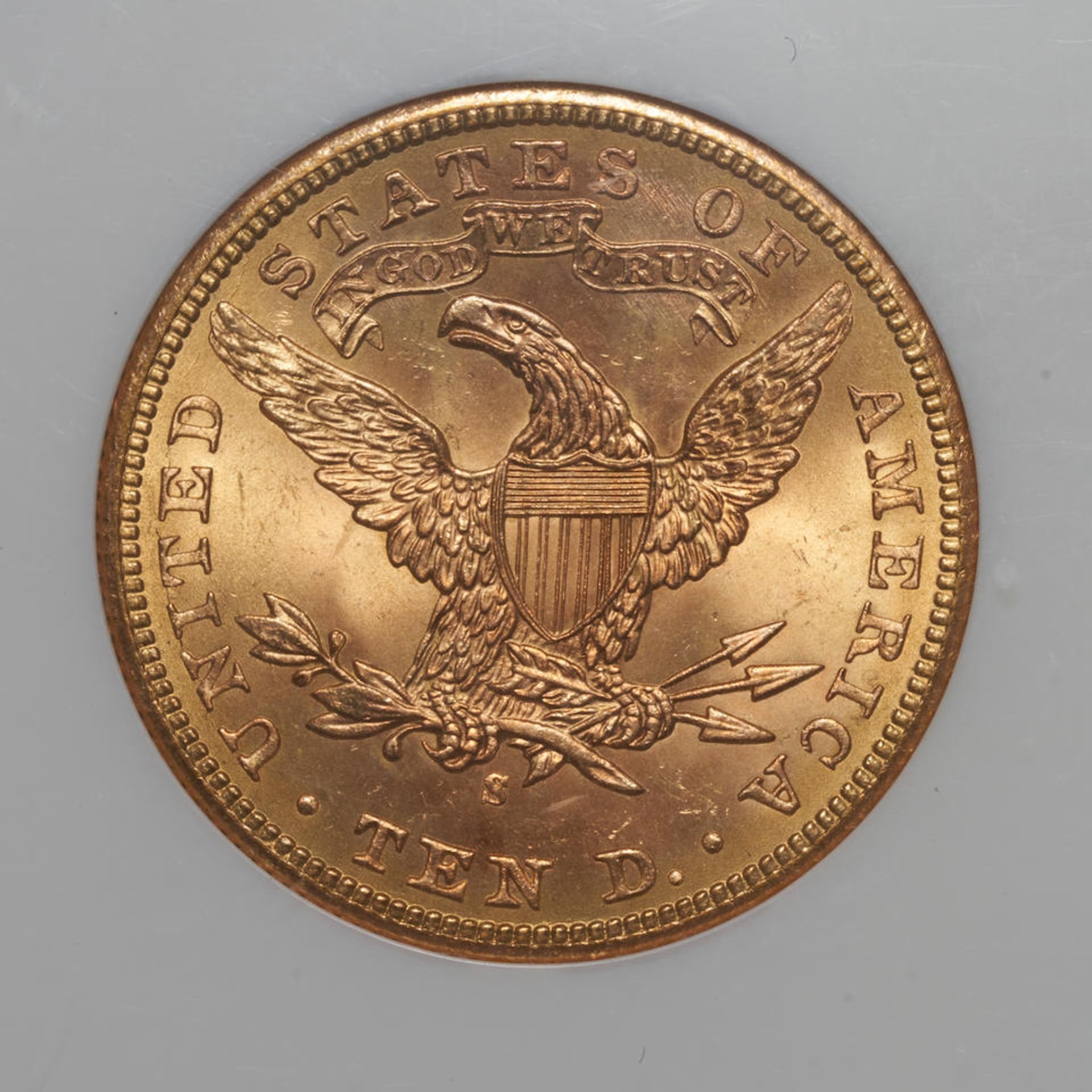 United States 1901-S Liberty $10 Eagle Gold Coin. - Bild 2 aus 3