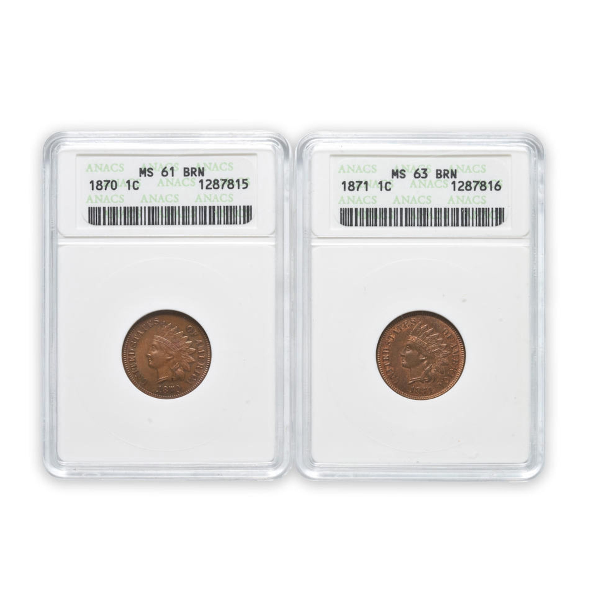 United States Two Indian Head Cents.