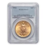 United States 1926 St. Gaudens $20 Double Eagle Gold Coin.