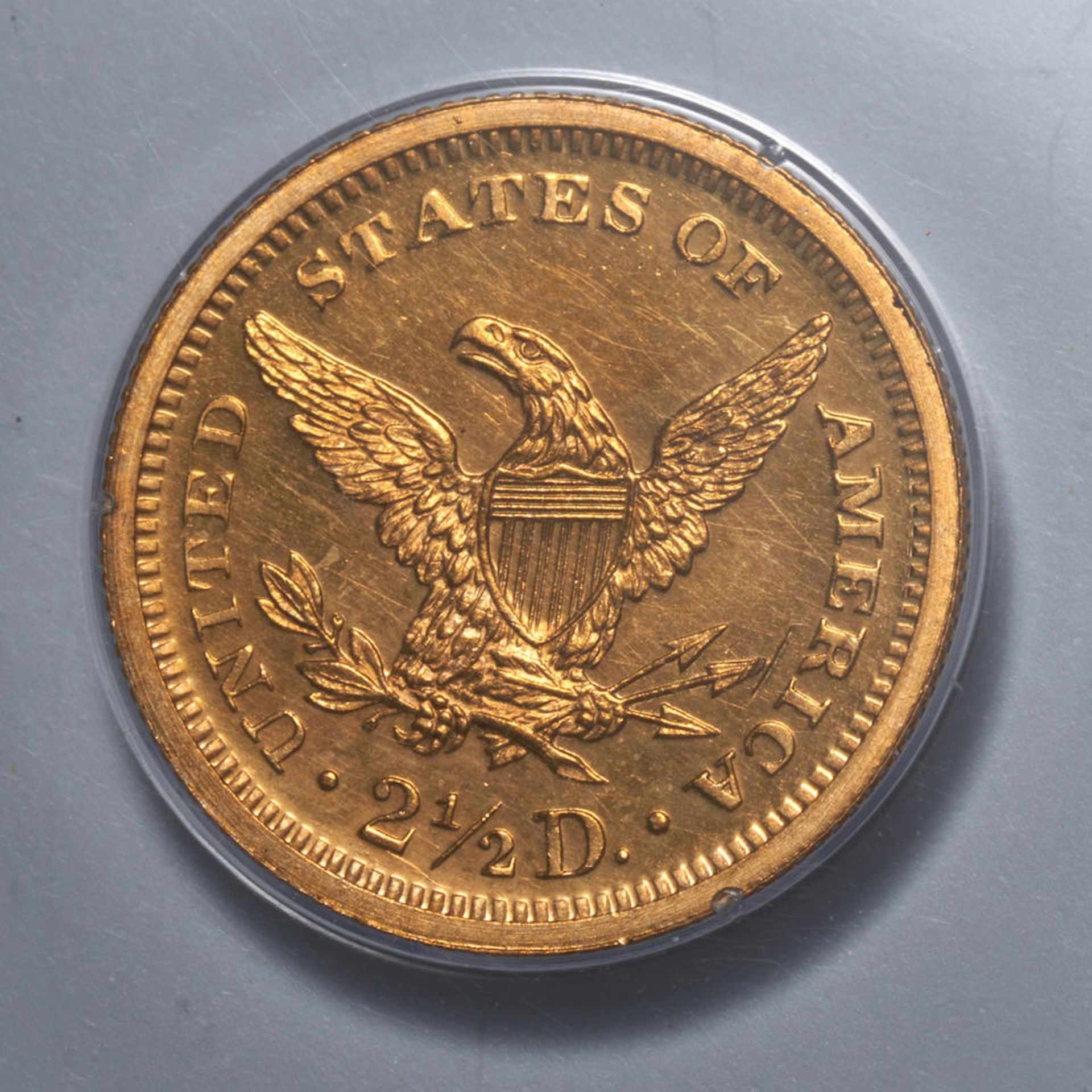 United States Proof 1875 Liberty $2.50 Quarter Eagle Gold Coin. - Bild 2 aus 4