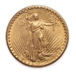 United States 1928 St. Gaudens $20 Double Eagle Gold Coin.