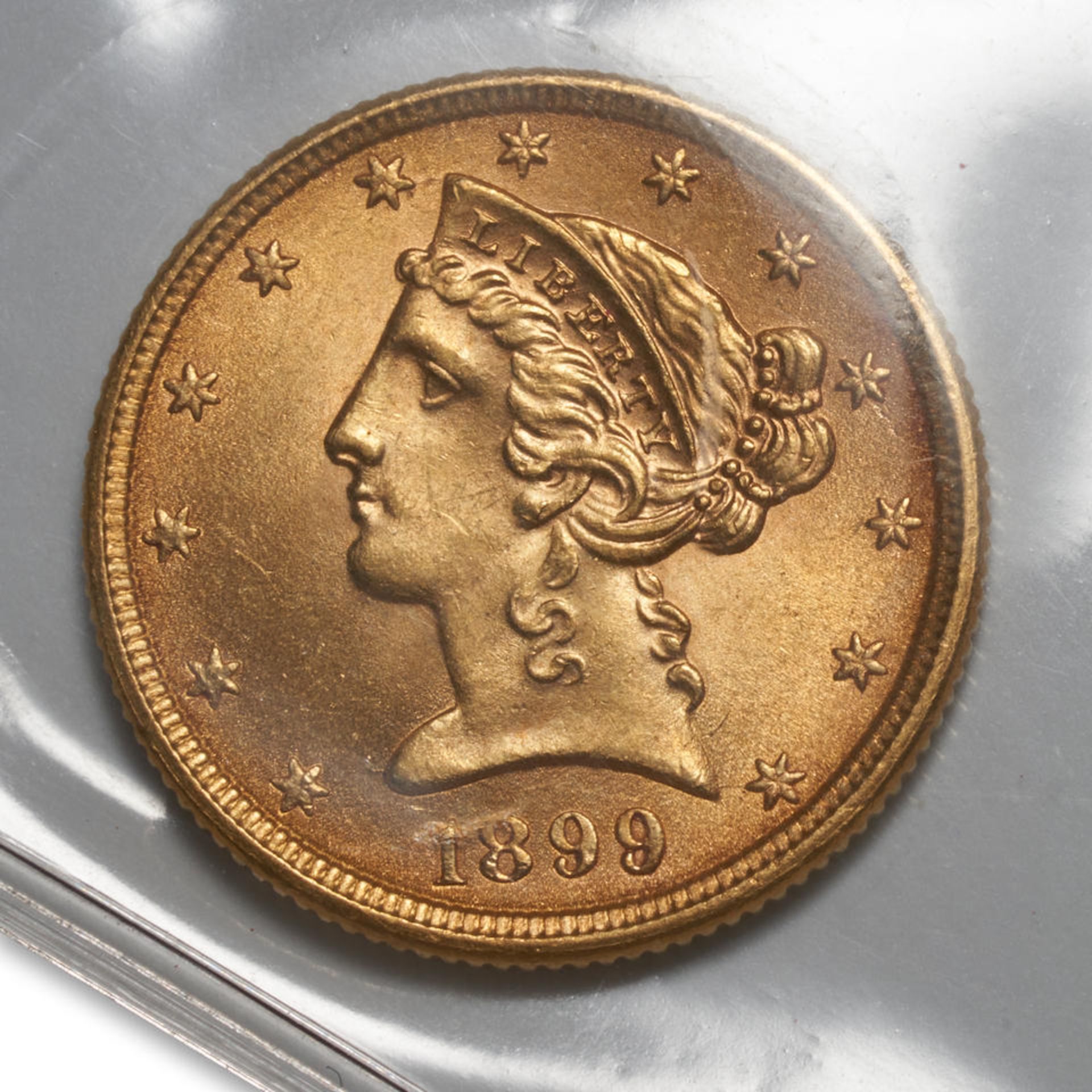 United States 1899 Liberty $2.50 Quarter Eagle Gold Coin. - Bild 3 aus 4