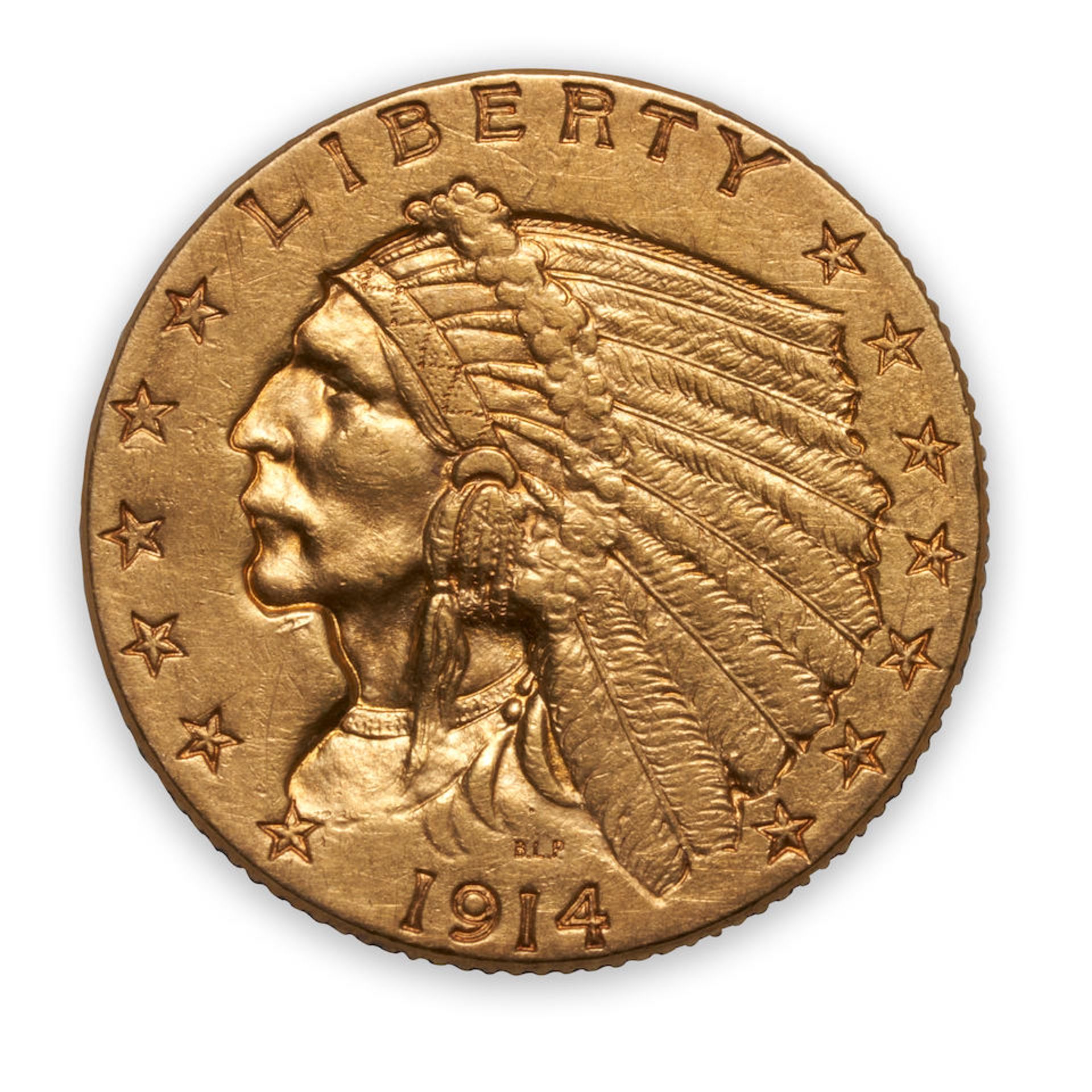 United States Four Indian Head $2.50 Quarter Eagle Gold Coins. - Bild 3 aus 9