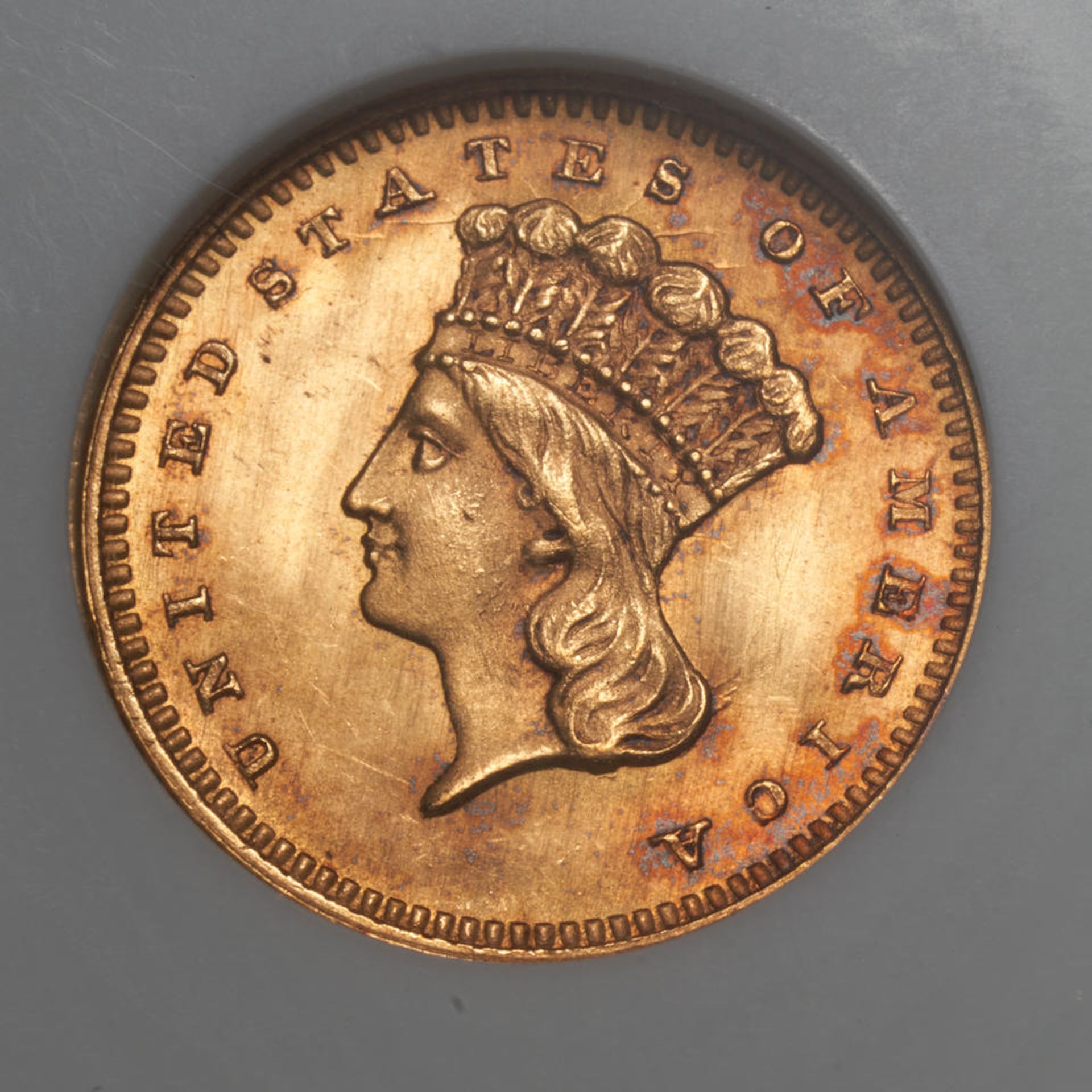 United States 1864 Indian Head $1 Gold Coin. - Image 3 of 4