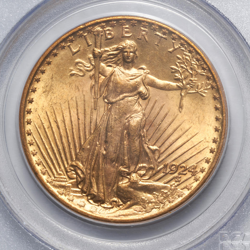 United States 1924 St. Gaudens $20 Double Eagle Gold Coin. - Image 3 of 3
