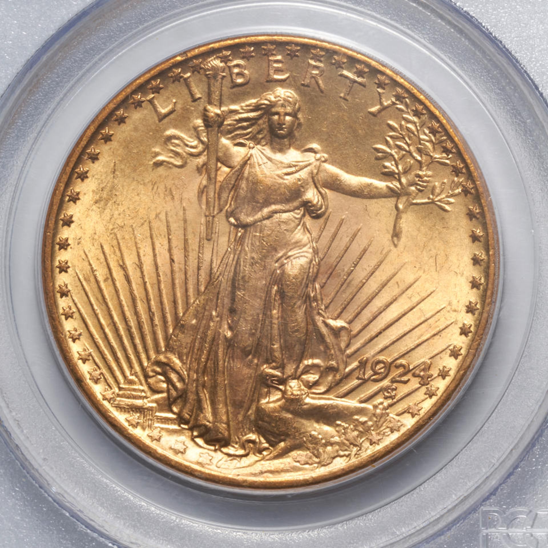 United States 1924 St. Gaudens $20 Double Eagle Gold Coin. - Bild 3 aus 3