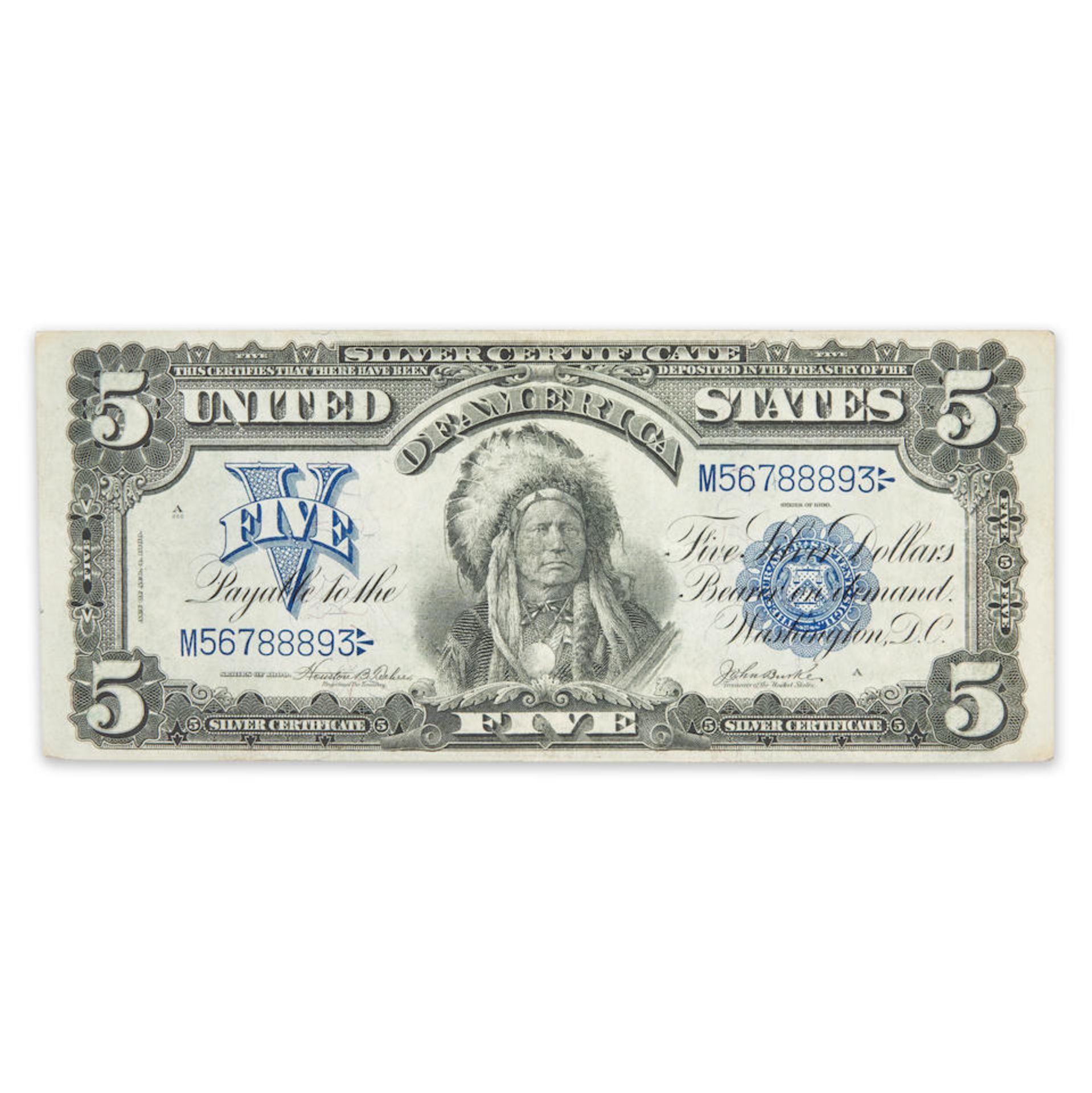 United States $5 Silver Certificate.