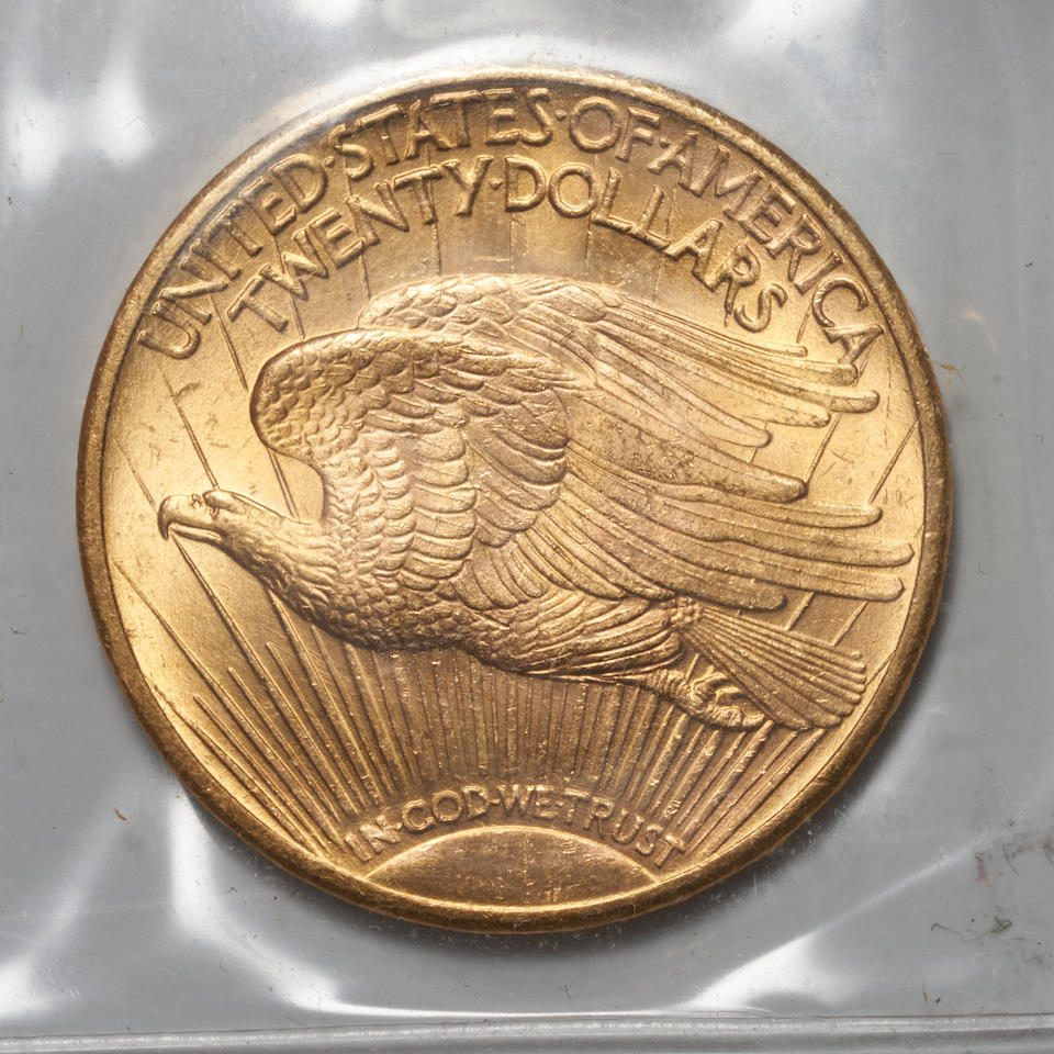 United States Three St. Gaudens $20 Double Eagle Gold Coins. - Image 4 of 7