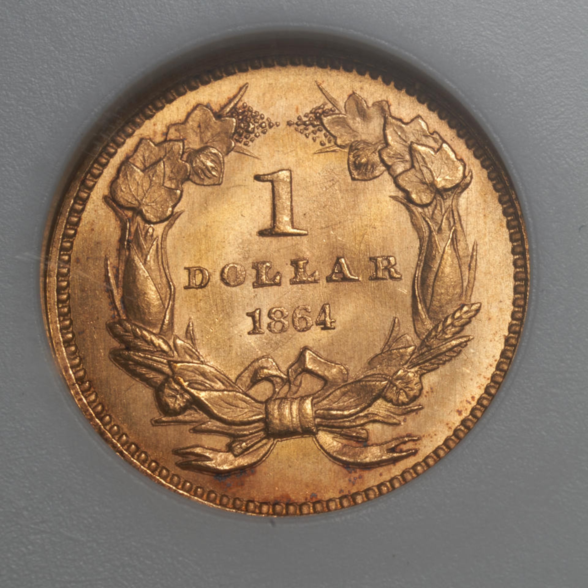 United States 1864 Indian Head $1 Gold Coin. - Image 2 of 4