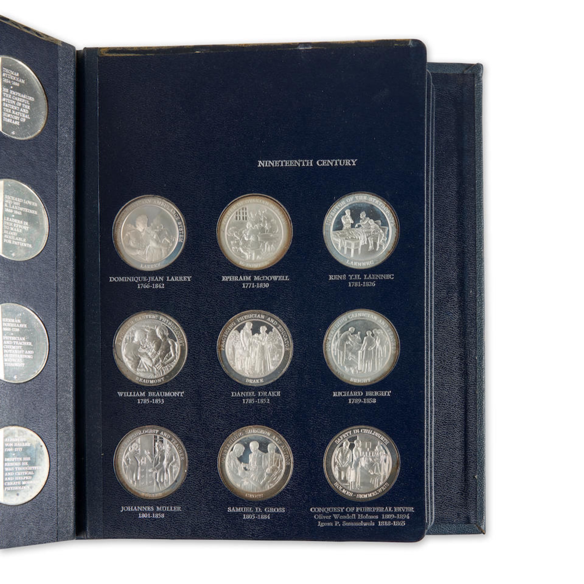 Franklin Mint Sterling Silver Medallic History of Medicine Set. 1970-72. - Bild 3 aus 3