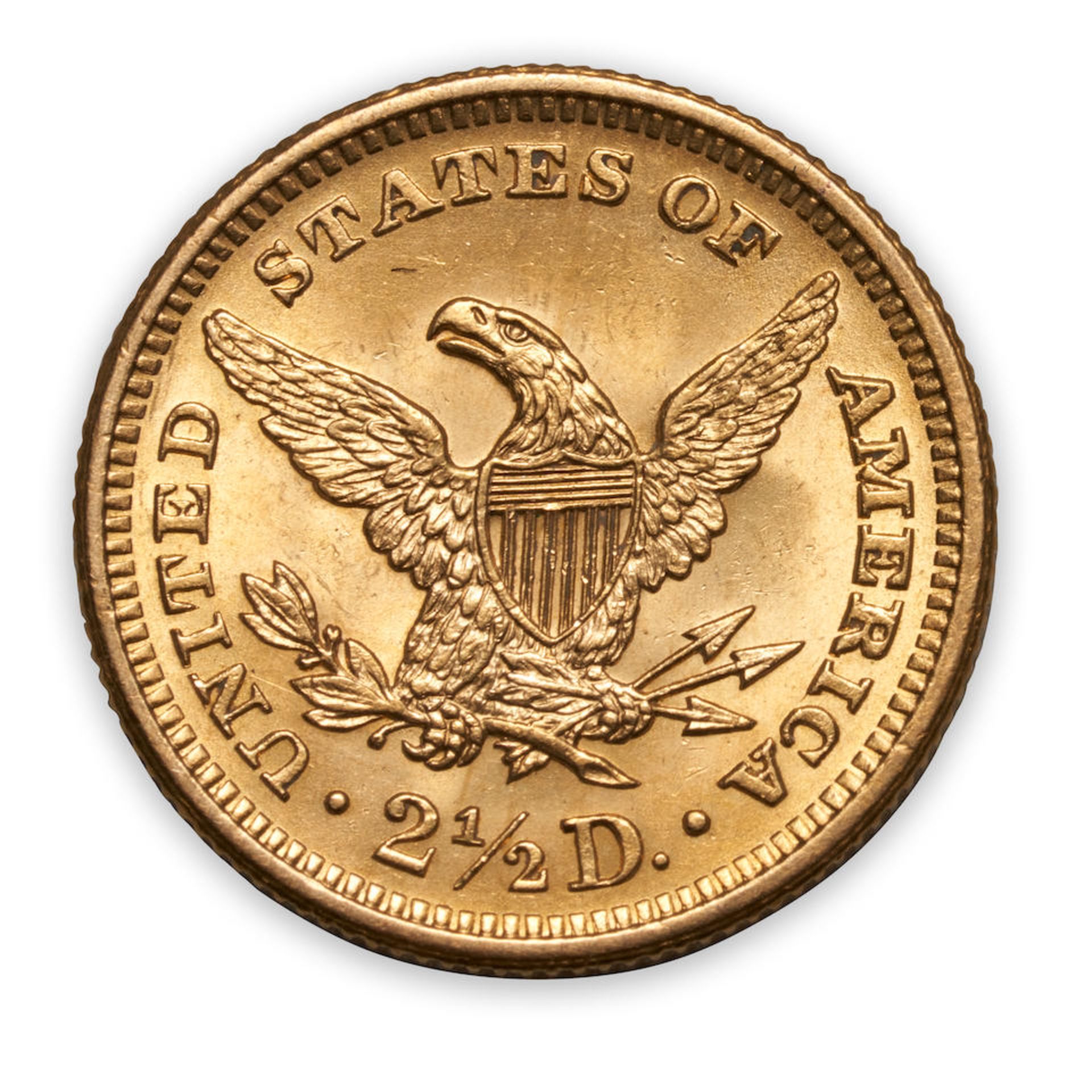 United States Five $2.50 Quarter Eagle Gold Coins. - Bild 7 aus 8