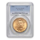 United States 1908 No Motto St. Gaudens $20 Double Eagle Gold Coin.