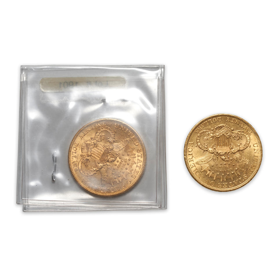 United States Two 1904 Liberty $20 Double Eagle Gold Coins. - Image 6 of 6