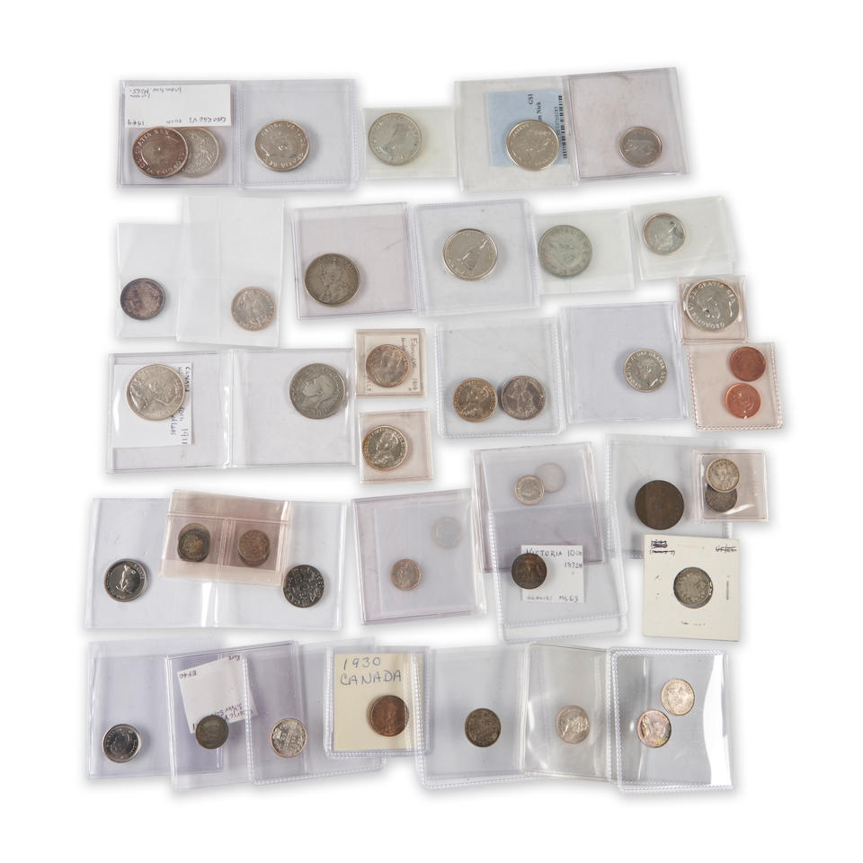 Canada Collection of Silver and Copper Coins.