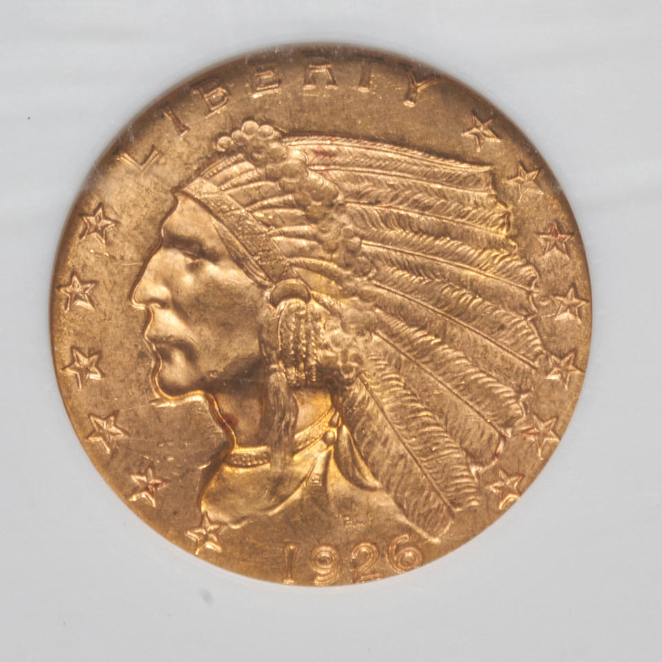 United States Two Indian Head $2.50 Quarter Eagle Gold Coins. - Image 3 of 5
