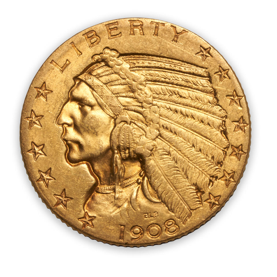 United States Three Indian Head $5 Half Eagle Gold Coins. - Image 4 of 6