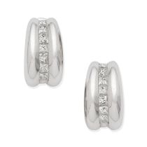 HAMILTON & INCHES: DIAMOND EARRINGS,