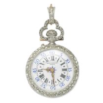 BOUCHERON: DIAMOND-SET FOB WATCH, CIRCA 1900