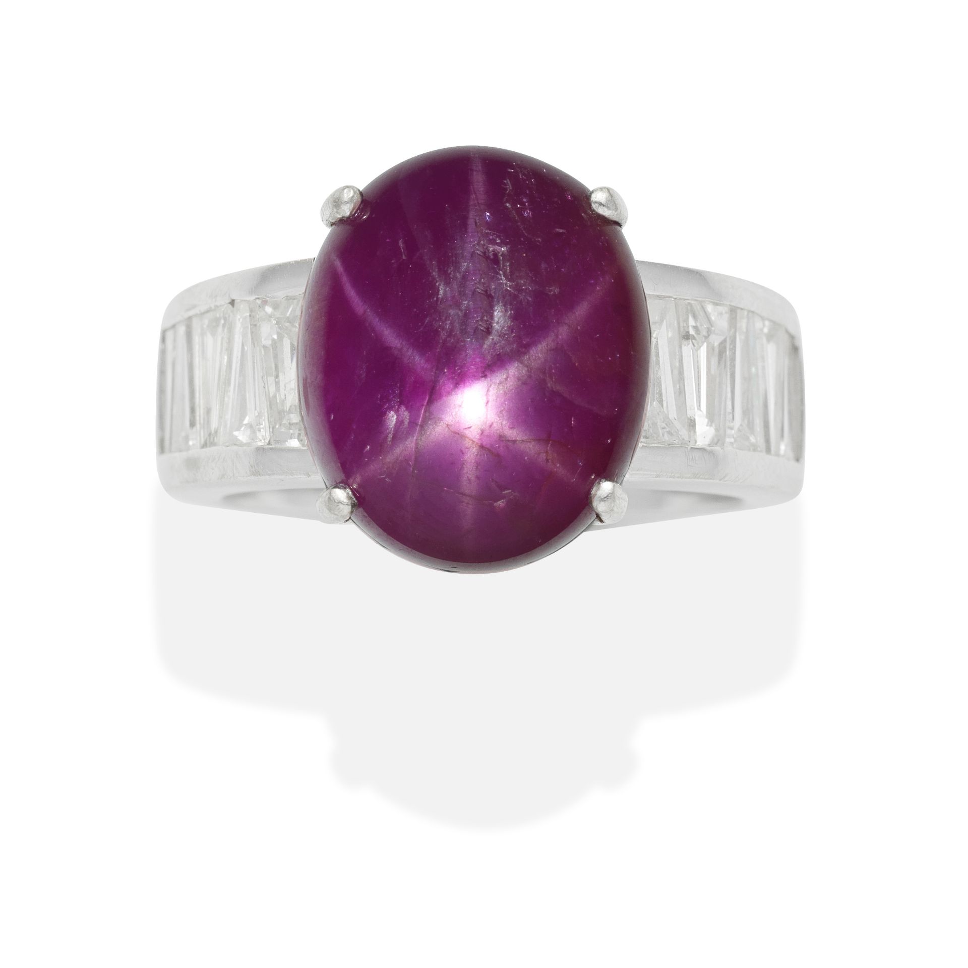 STAR RUBY AND DIAMOND RING