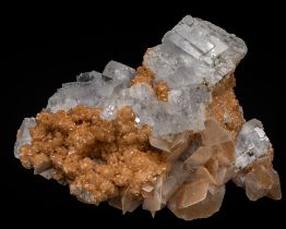 Fluorite with Siderite and Calcite