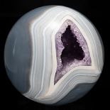Amethyst and Banded Agate Sphere