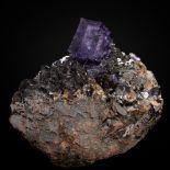 Fluorite on Sphalerite and Dolomite
