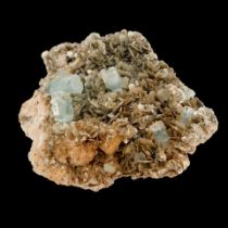 Aquamarine with Muscovite