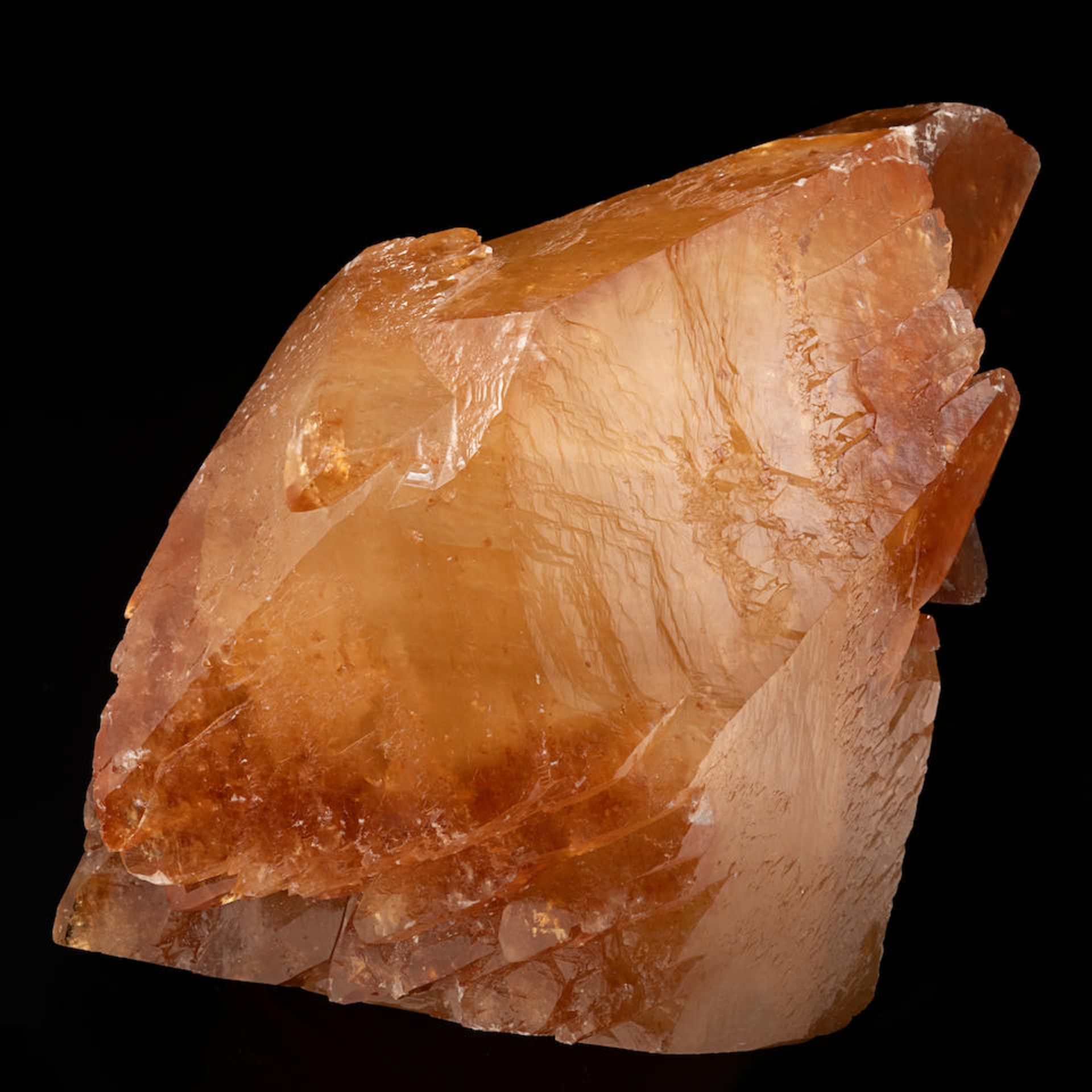 Large Golden Calcite with Double Termination
