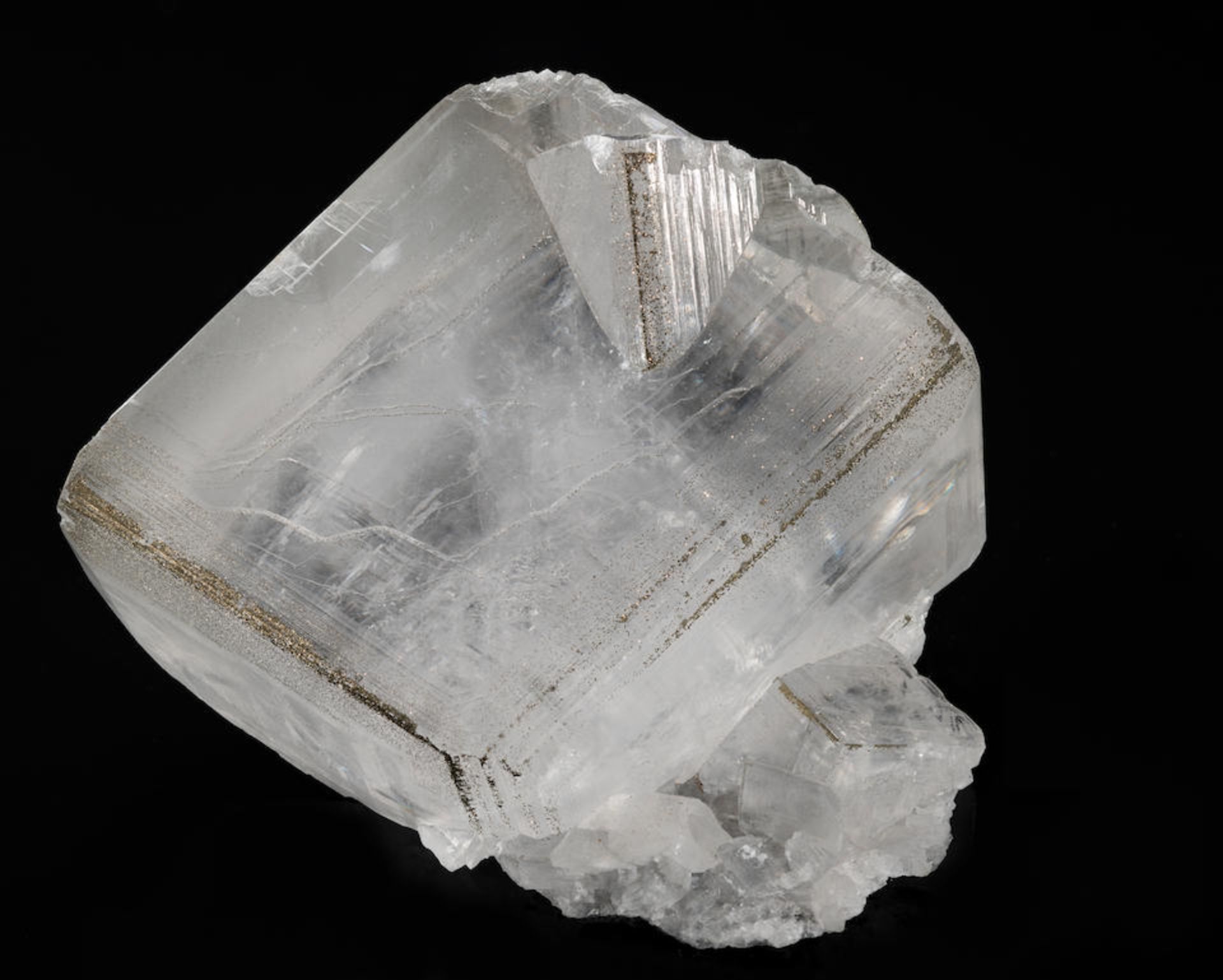 Pyrite on Calcite