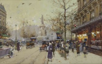 Eug&#232;ne Galien-Laloue (French, 1854-1941) Place de la R&#233;publique, Paris together with a...