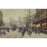 Eug&#232;ne Galien-Laloue (French, 1854-1941) Place de la R&#233;publique, Paris together with a...